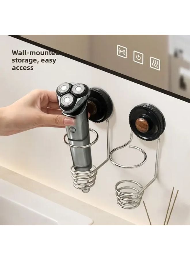 Wall Mounted Suction Cup Electric Shaver Holder Rack Style 01 Bathroom Storage Organizer - Image 2